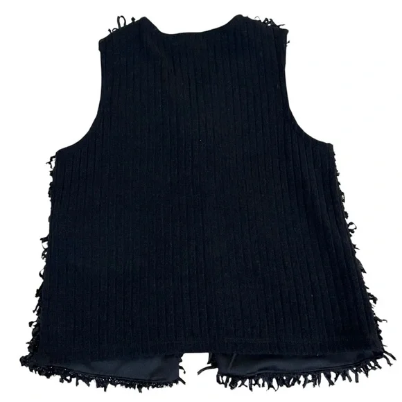 Takara Girls  Black Shimmery Vest With‎ Clip Sleeveless Size Medium - Picture 5 of 9
